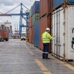 Smart container tracker inspection at a container terminal