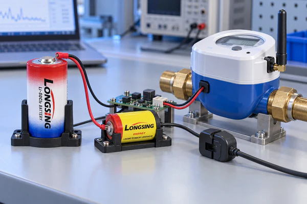LONGSING ER26500 and HPC1520 supporting an NB-IoT smart water meter power system
