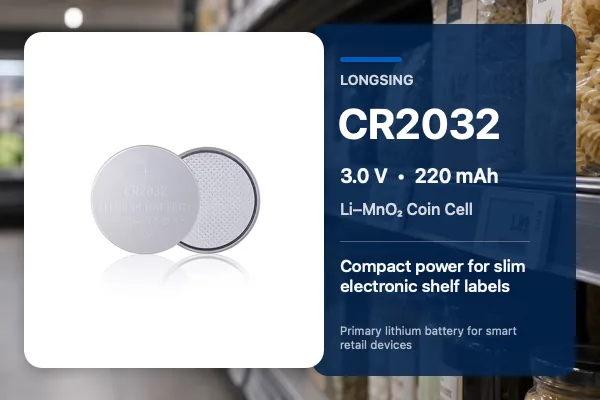 LONGSING CR2032 electronic shelf label battery