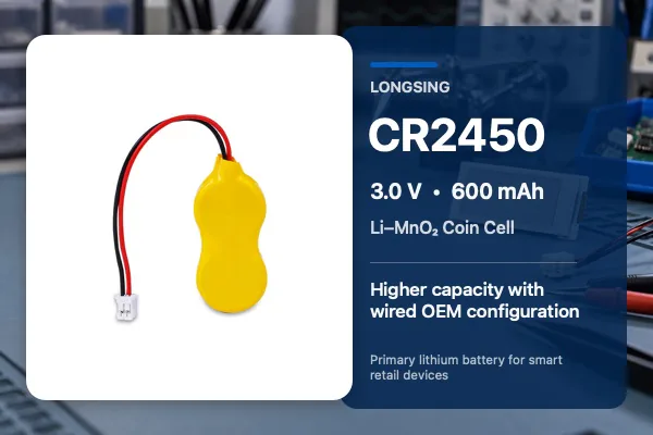 LONGSING CR2450 wired electronic shelf label battery