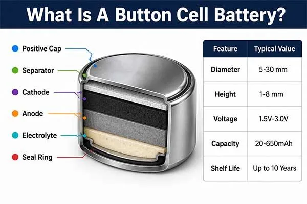What is a button cell battery