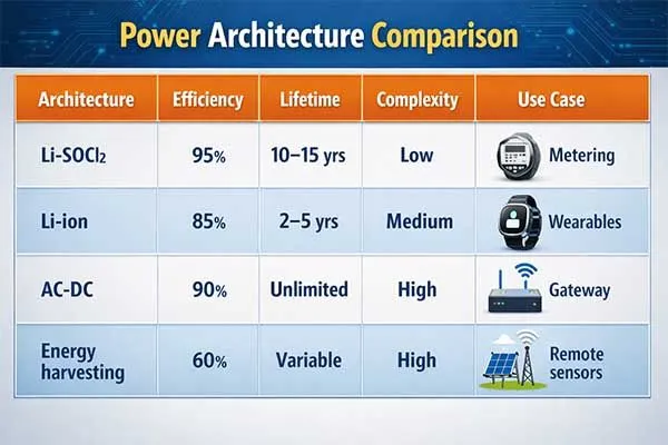 power architecture comparison