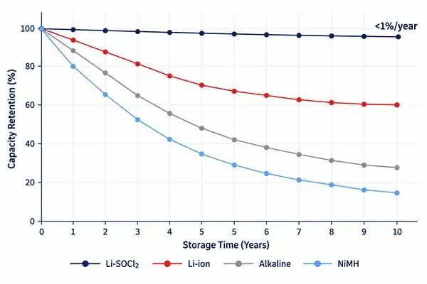 types of lithium battery capacity retention comparison