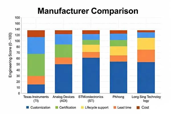 manufacturer comparison for iot power supply