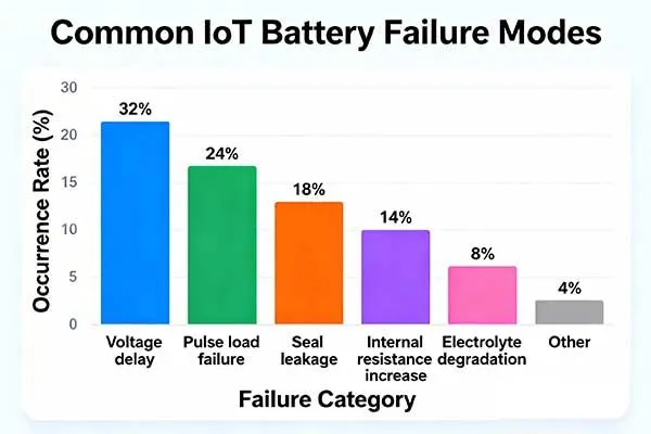 common iot battery failure modes
