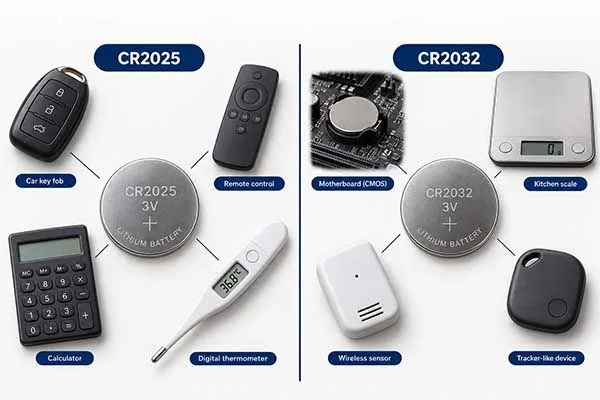 cr2025 vs cr2032 application comparison