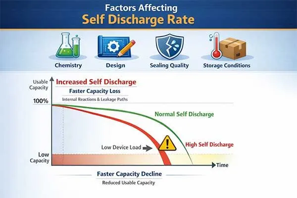 lithium battery self discharge rate