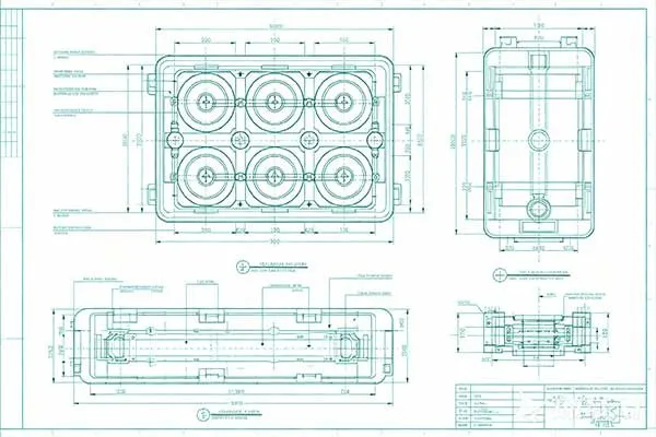 CAD drawing of lithium manganese dioxide battery