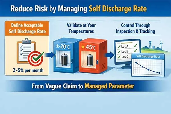 self discharge of battery without risk