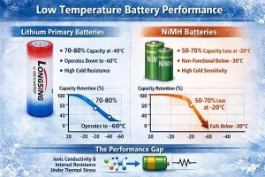 lithium vs nimh battery in low temperature
