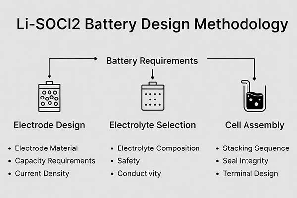 Li-socl2 battery design methodology