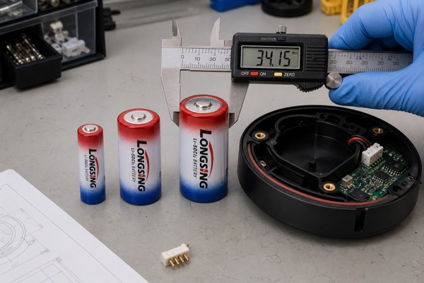LONGSING ER14505, ER26500 and ER34615 cells evaluated for smart parking sensor battery design.