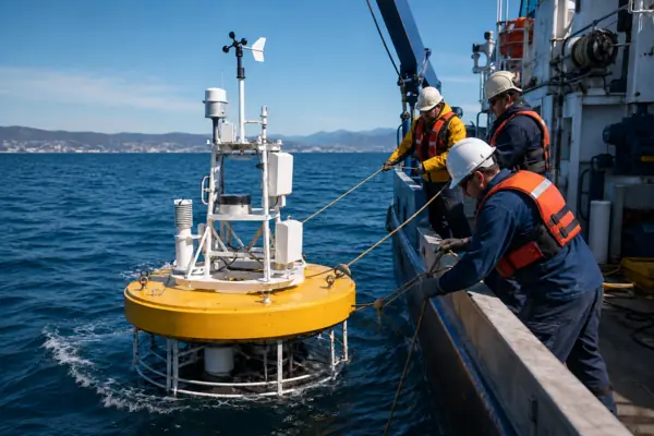 ocean monitoring buoy deployment