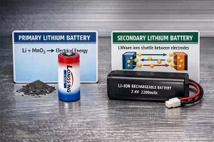 primary lithium battery vs secondary battery