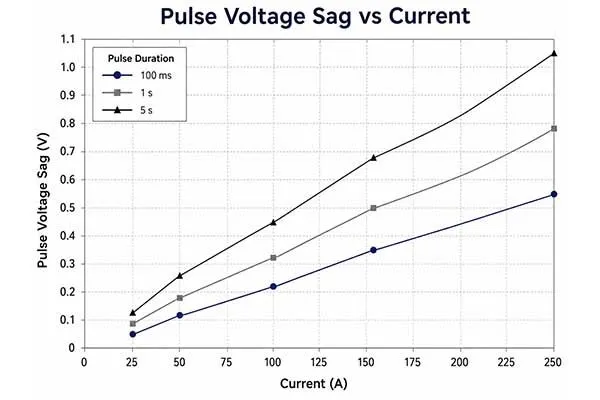 pulse voltage sage vs current performance on hybrid super capacitor