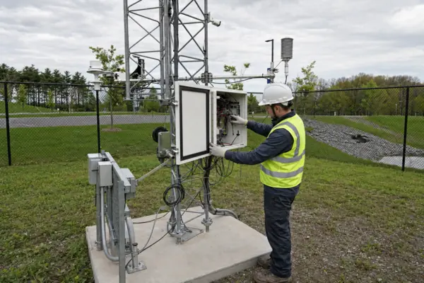 weather monitoring station installation