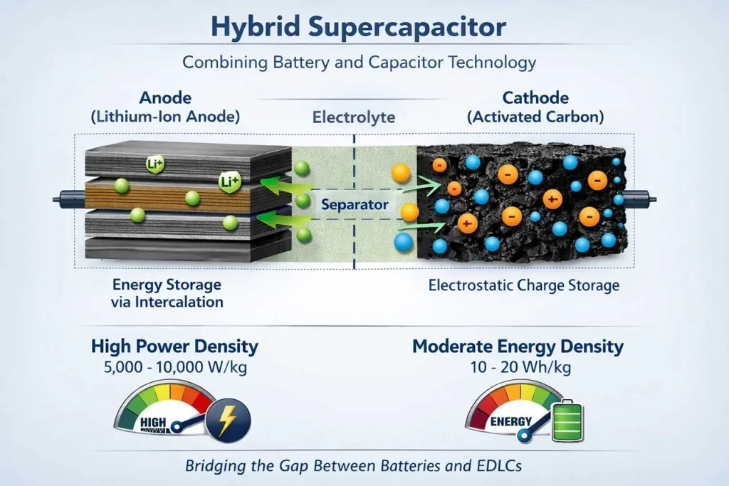 what is hybrid supercapacitor - Internal Structure in hybrid pulse capacitor